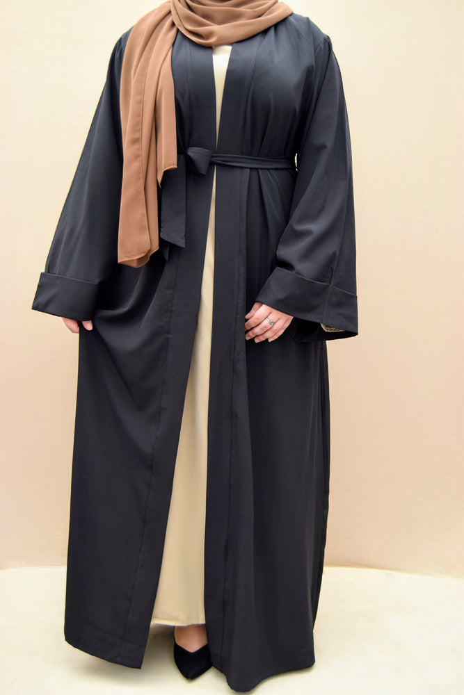 Classic Black Open Abaya – A A Y A H